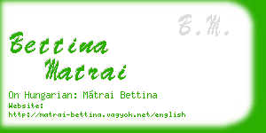 bettina matrai business card